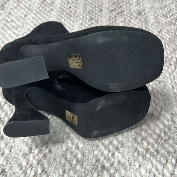 JEFFREY CAMPBELL Humanity Zip Platform Bootie In Black Suede US 7 - Picture 5 of 6